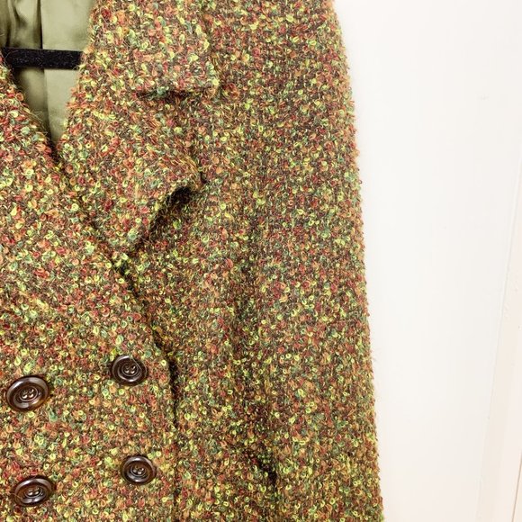 Peruvian Connection green double breasted coat 8 - Picture 2 of 5